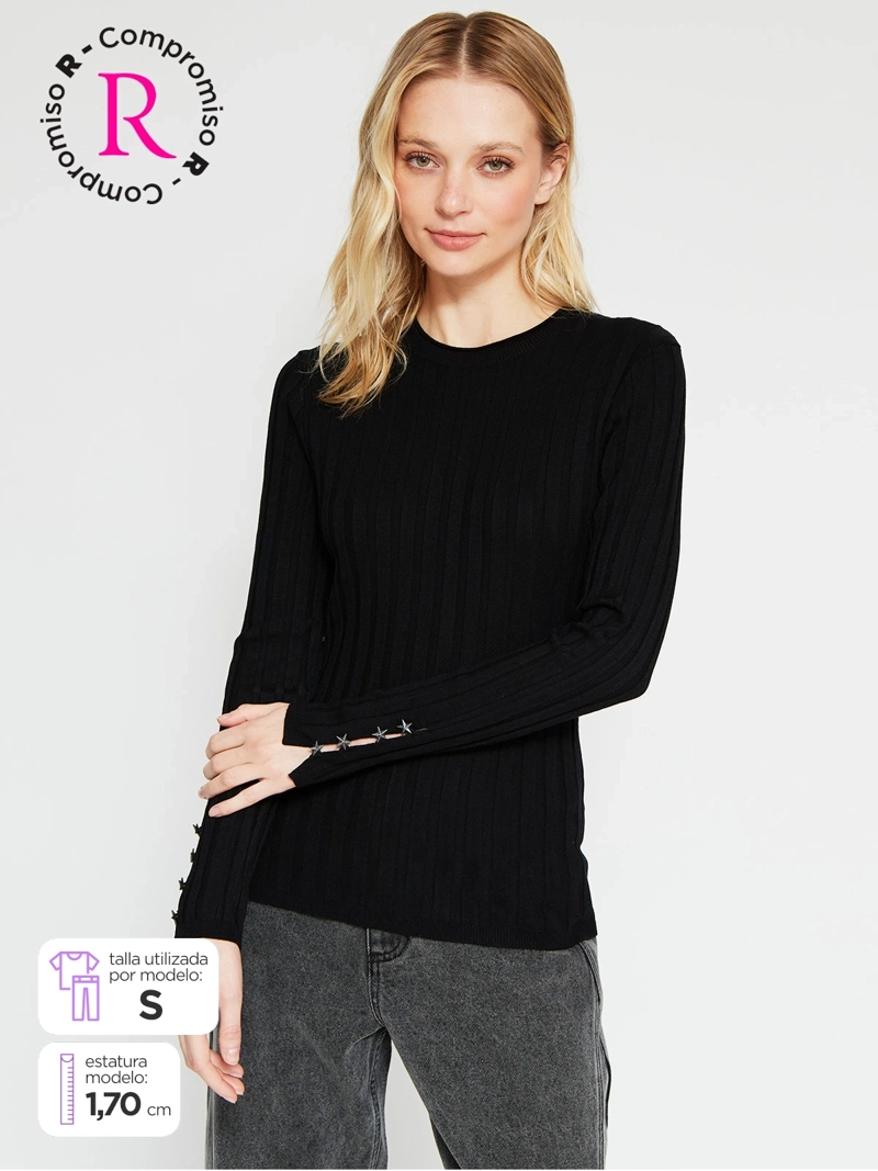 SWEATER MUJER BARBADOS RIB - 1