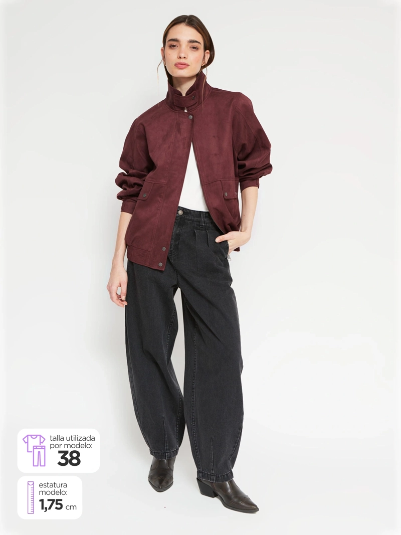 JEANS MUJER BARBADOS ALGODÓN BARREL PINZAS - 1