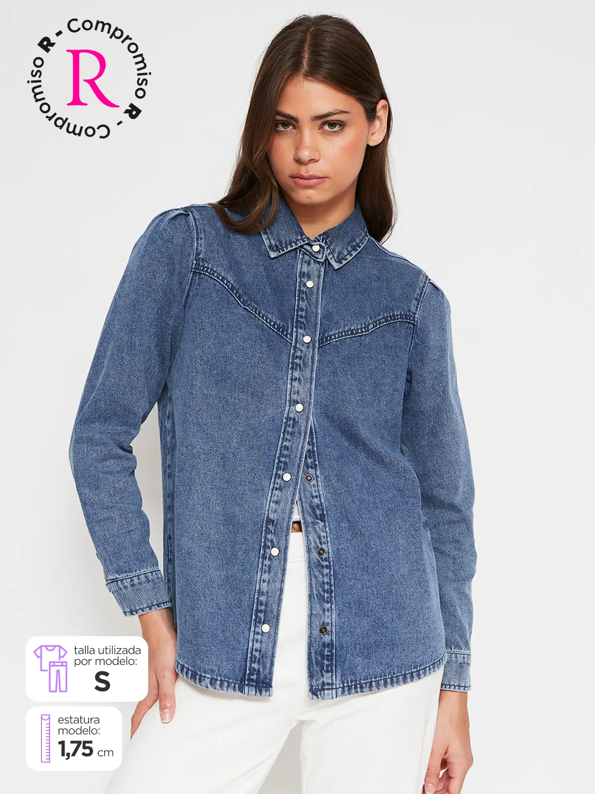 SOBRECAMISA MUJER PEPE JEANS ALGODÓN DENIM - 1
