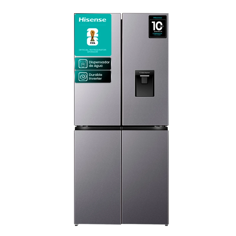 REFRIGERADOR FRENCH DOOR HISENSE RQ5P431NMDA 425L NO FROST GRIS - 2