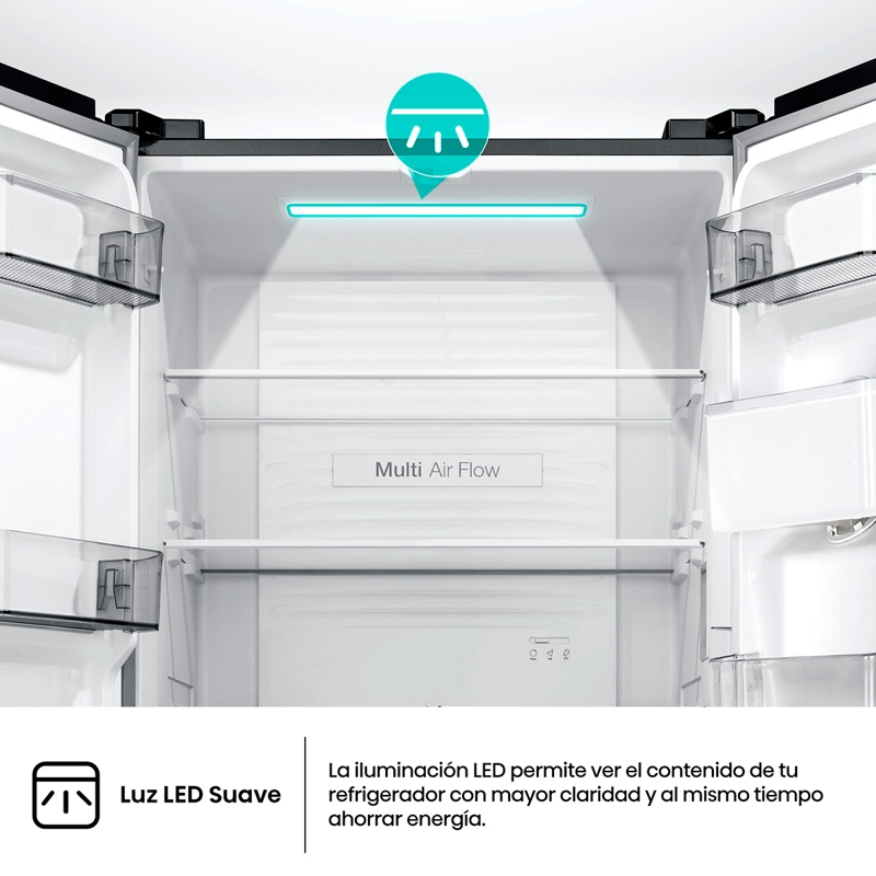 REFRIGERADOR FRENCH DOOR HISENSE RQ5P431NMDA 425L NO FROST GRIS - 11