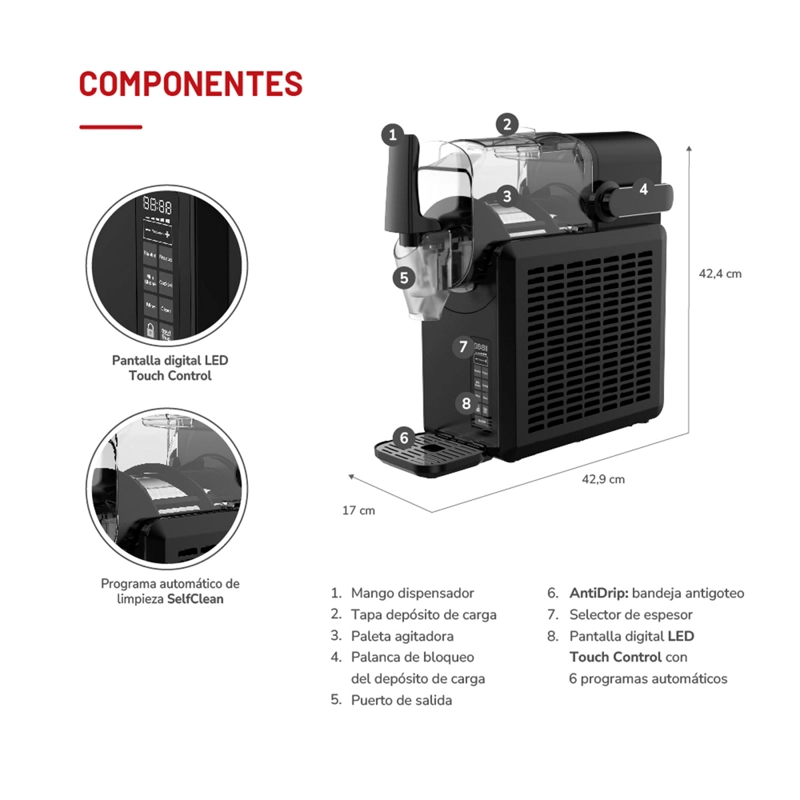 MÁQUINA DE GRANIZADO THOMAS SPIN&ICE TH-SM26DN - 6