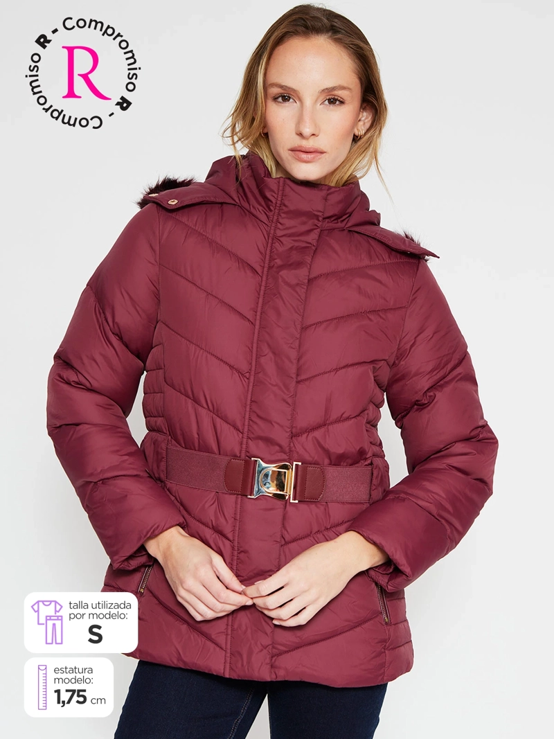 PARKA MUJER CACHAREL GORRO - 1
