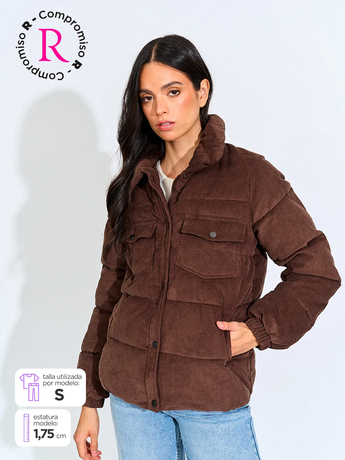CHAQUETA MUJER BARBADOS ALGODÓN COTELÉ - 1