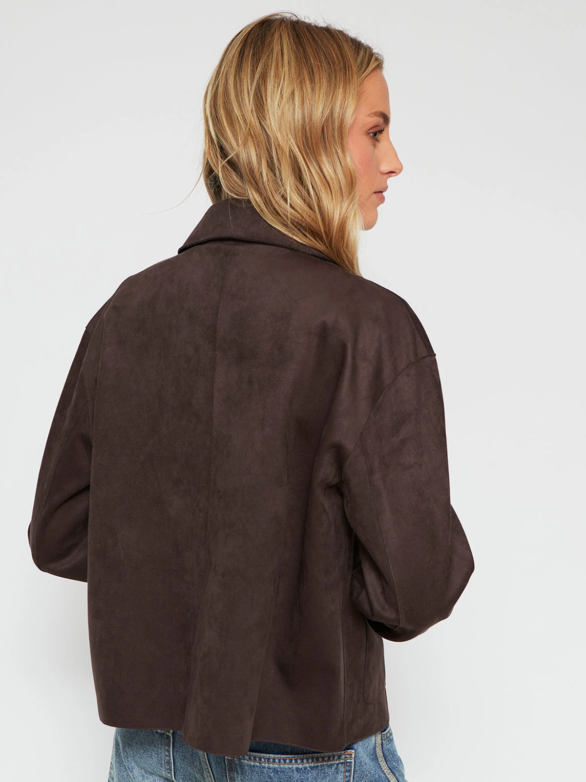 CHAQUETA MUJER INDEX CORTA EFECTO PIEL GAMUZA - 2