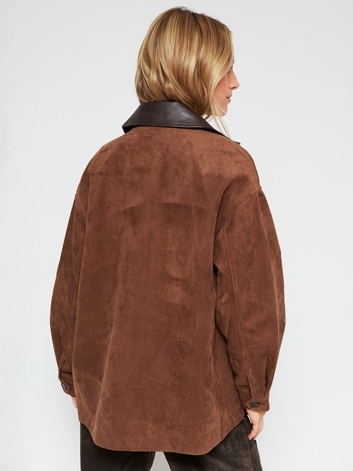 CHAQUETA MUJER INDEX CORTA EFECTO PIEL GAMUZA - 2