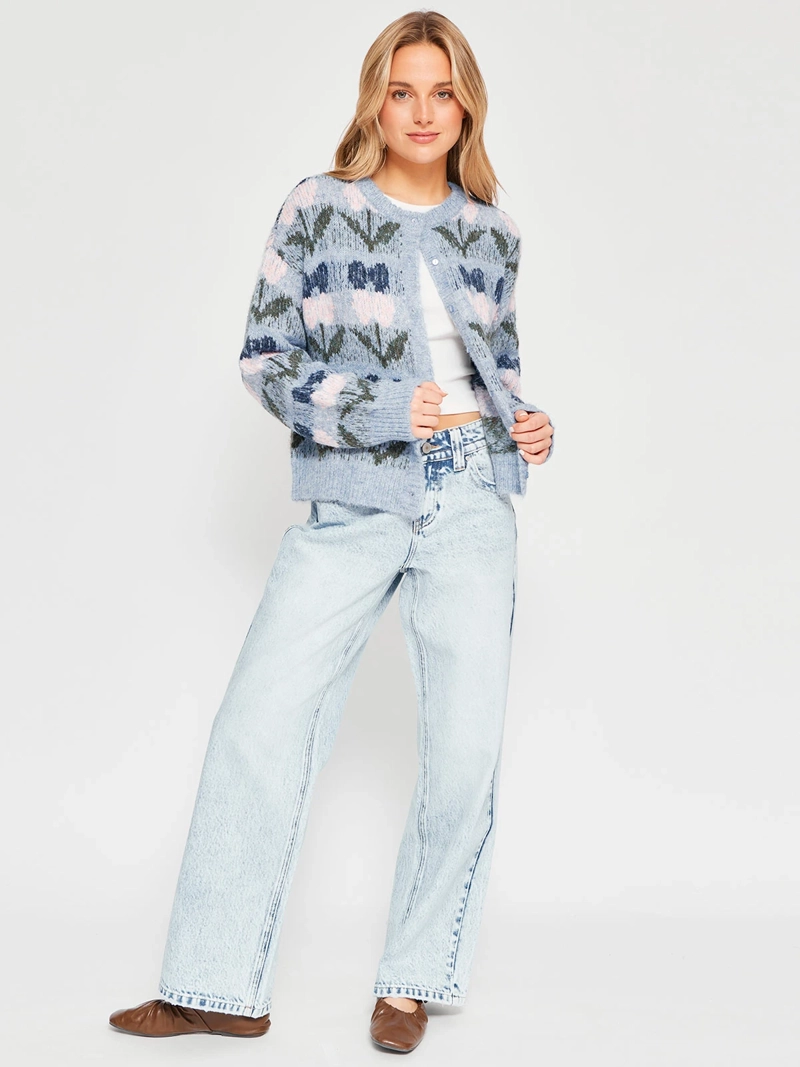 CARDIGAN MUJER INDEX FLORES - 4