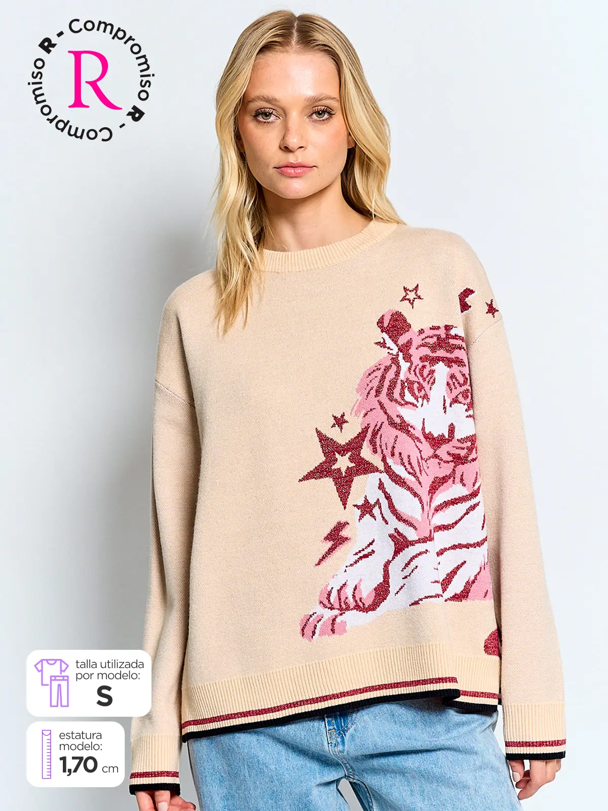 SWEATER MUJER BARBADOS JACQUARD - 1
