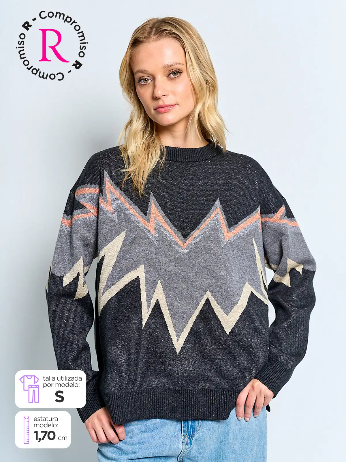 SWEATER MUJER BARBADOS JACQUARD - 1