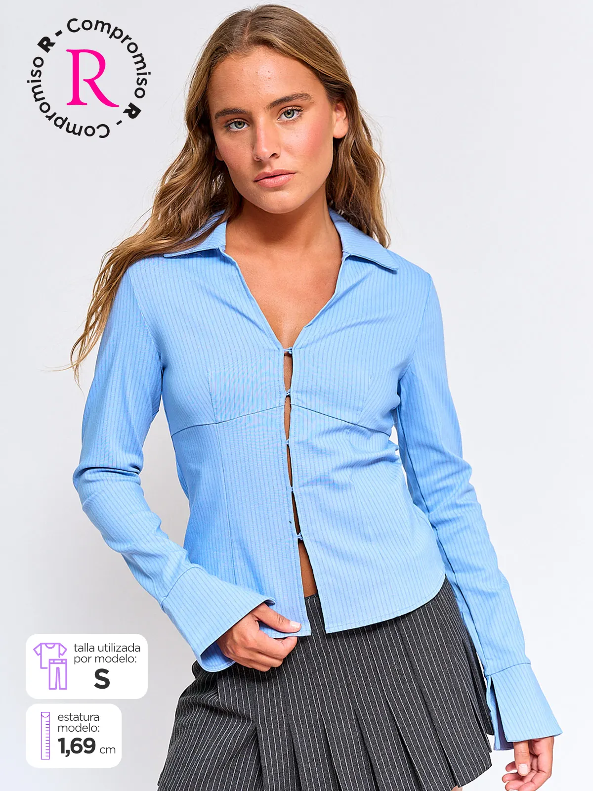 BLUSA MUJER INDEX MANGA LARGA - 1