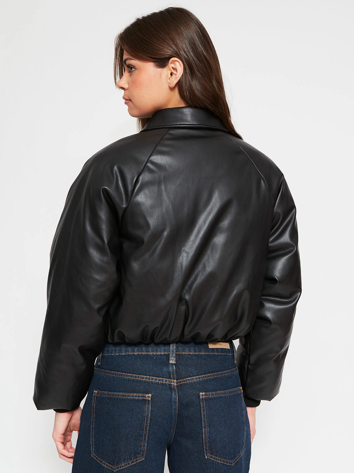 PARKA MUJER INDEX CORTA EFECTO PIEL AGLOBADA - 2