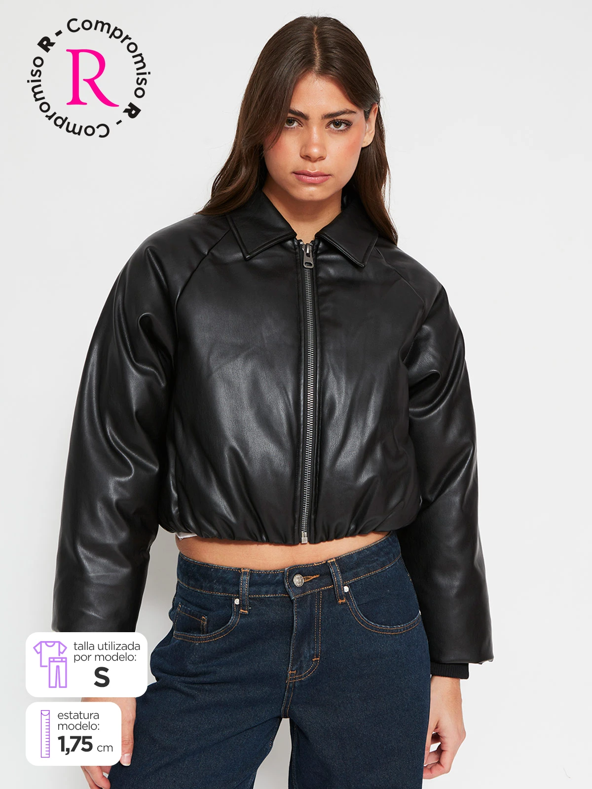INDEX PARKA MUJER INDEX CORTA EFECTO PIEL AGLOBADA