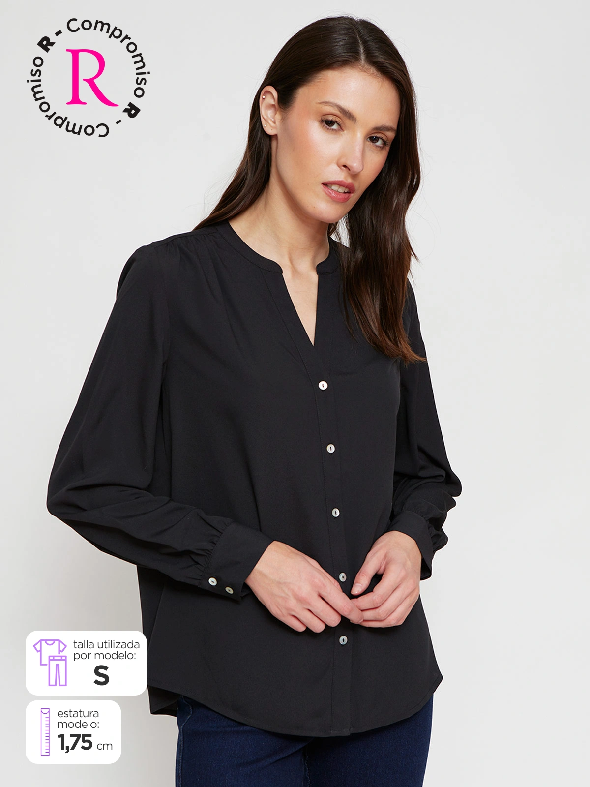 BLUSA MUJER MARQUIS CUELLO MAO - 1
