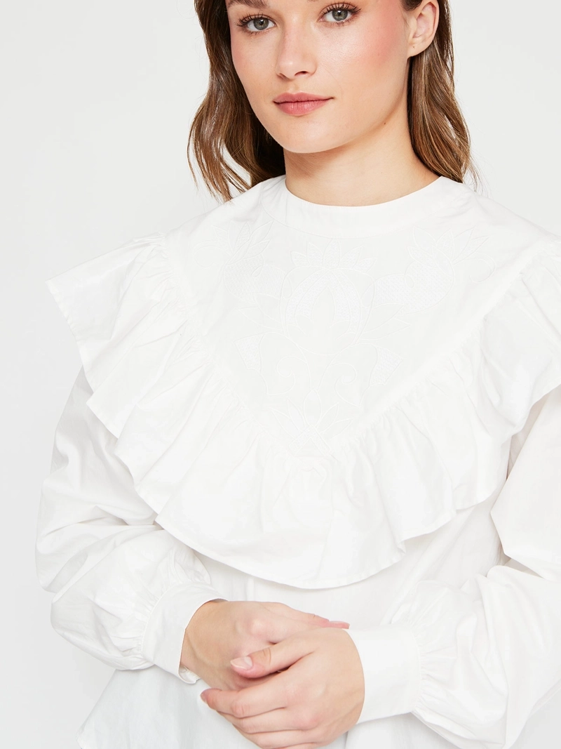 BLUSA MUJER PEPE JEANS ALGODÓN BORDADA - 3