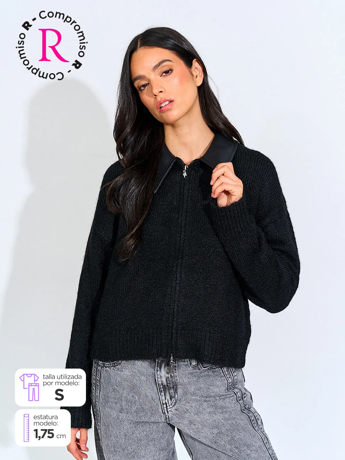 CARDIGAN MUJER BARBADOS FULL ZIPPER - 1
