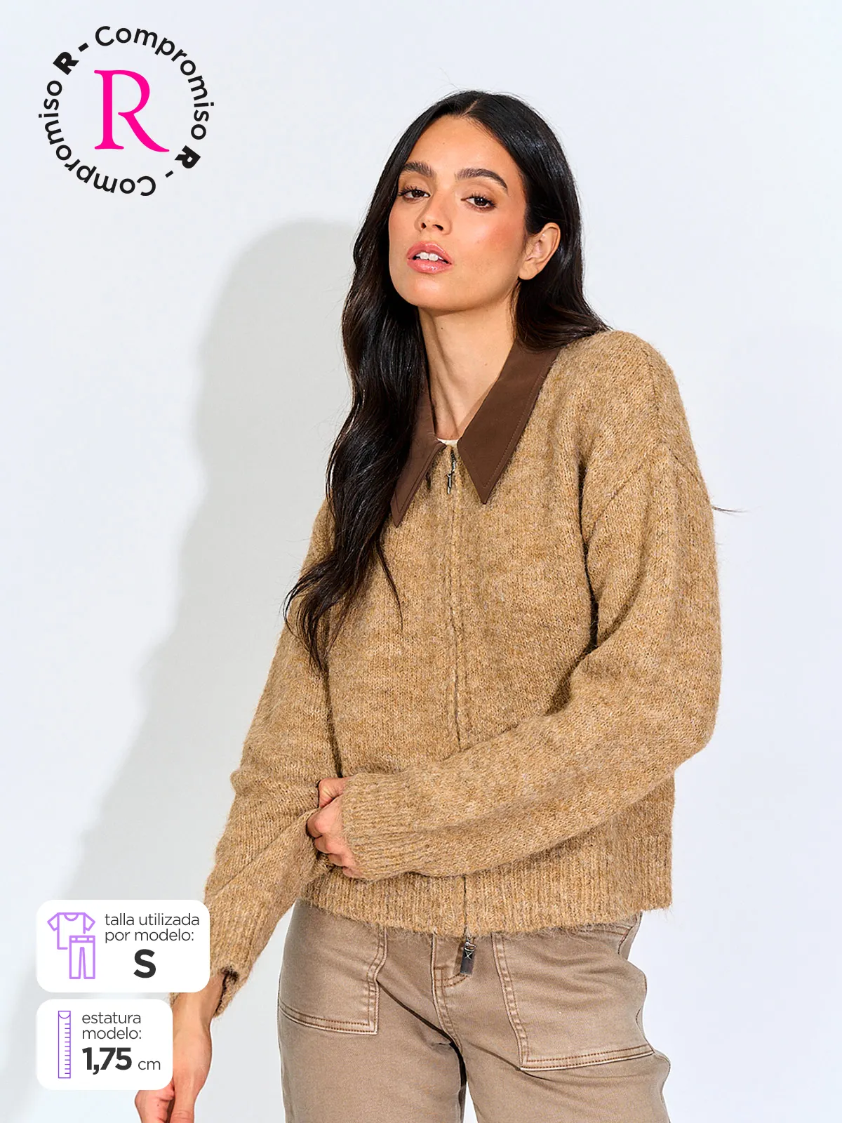 CARDIGAN MUJER BARBADOS FULL ZIPPER - 1