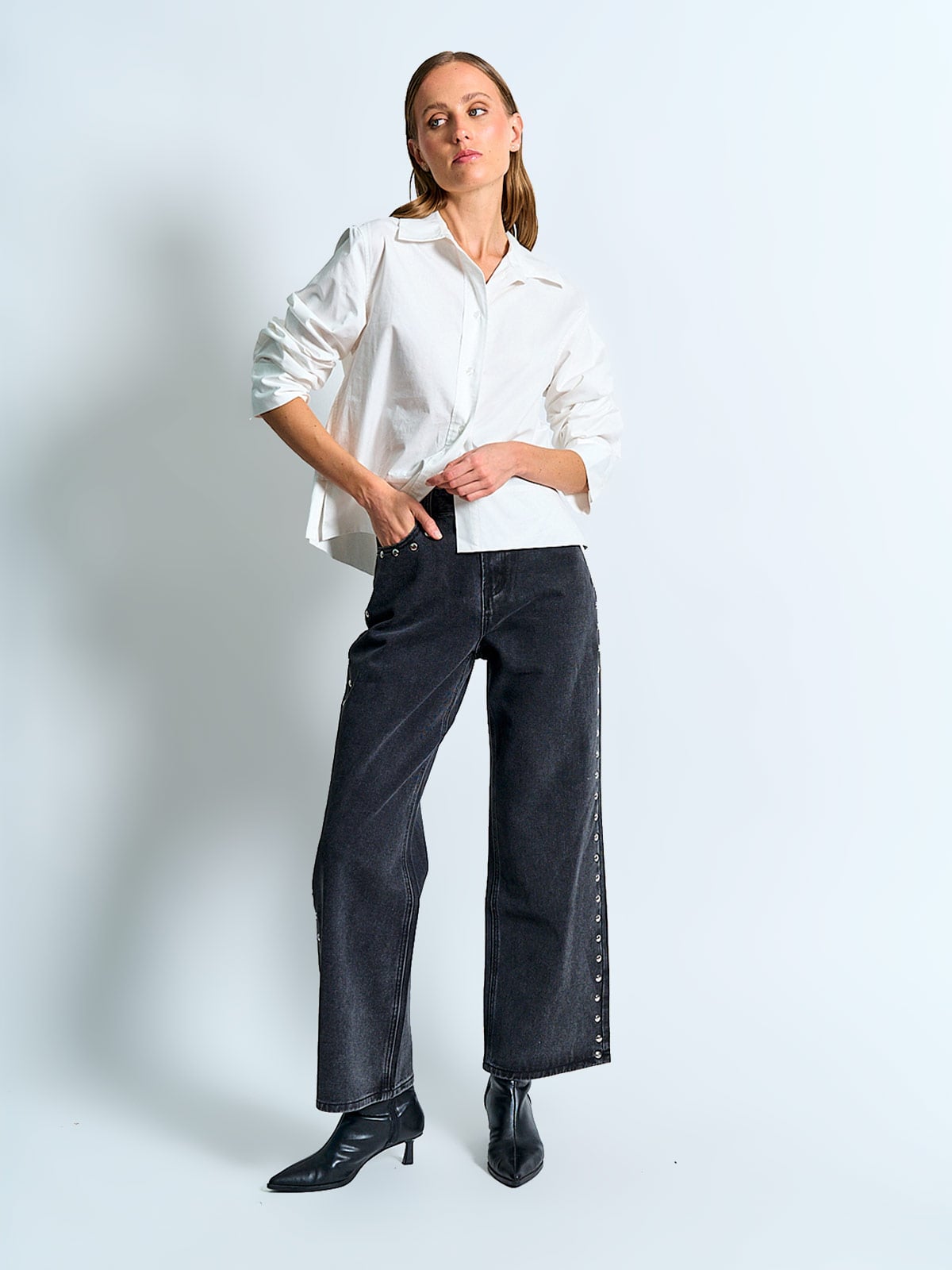 BLUSA MUJER MARQUIS ALGODÓN CAMISERA CROP - 4