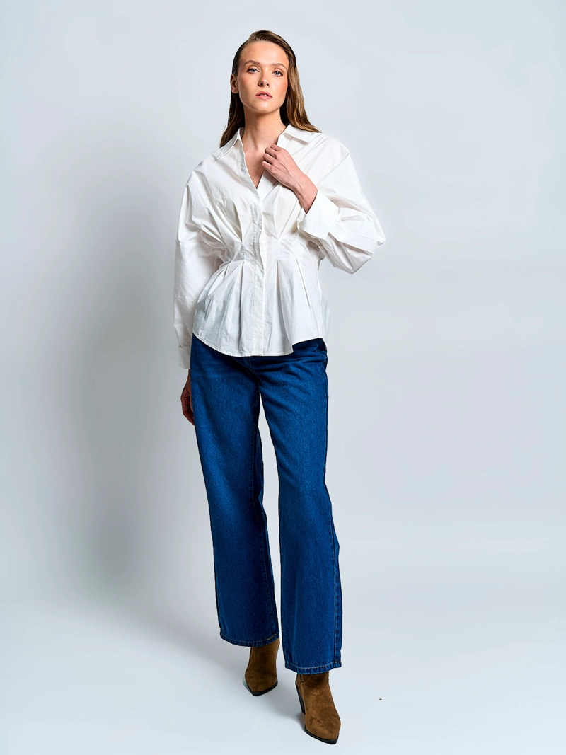 BLUSA MUJER MARQUIS ALGODÓN ENTALLADA - 5