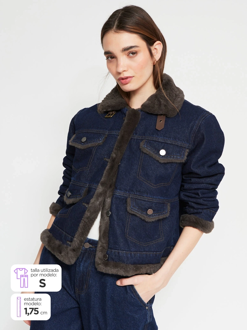 CHAQUETA MUJER BARBADOS ALGODÓN DENIM BONDED - 1