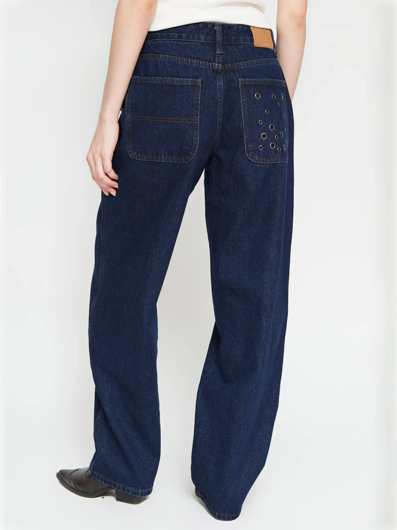 JEANS MUJER BARBADOS ALGODÓN BAGGY OJETILLOS - 3