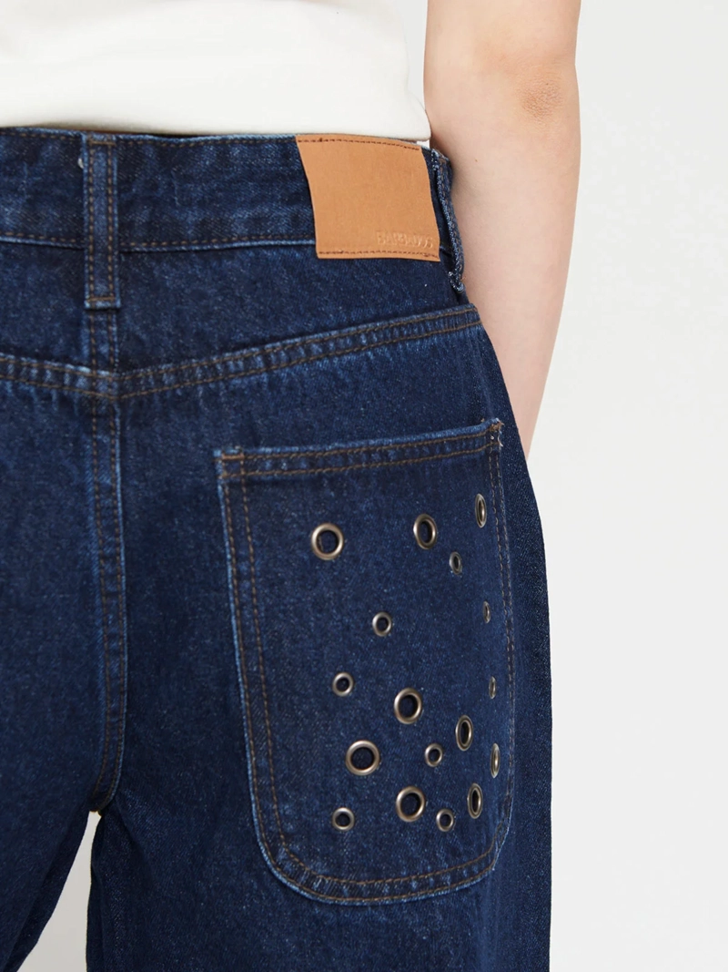 JEANS MUJER BARBADOS ALGODÓN BAGGY OJETILLOS - 4