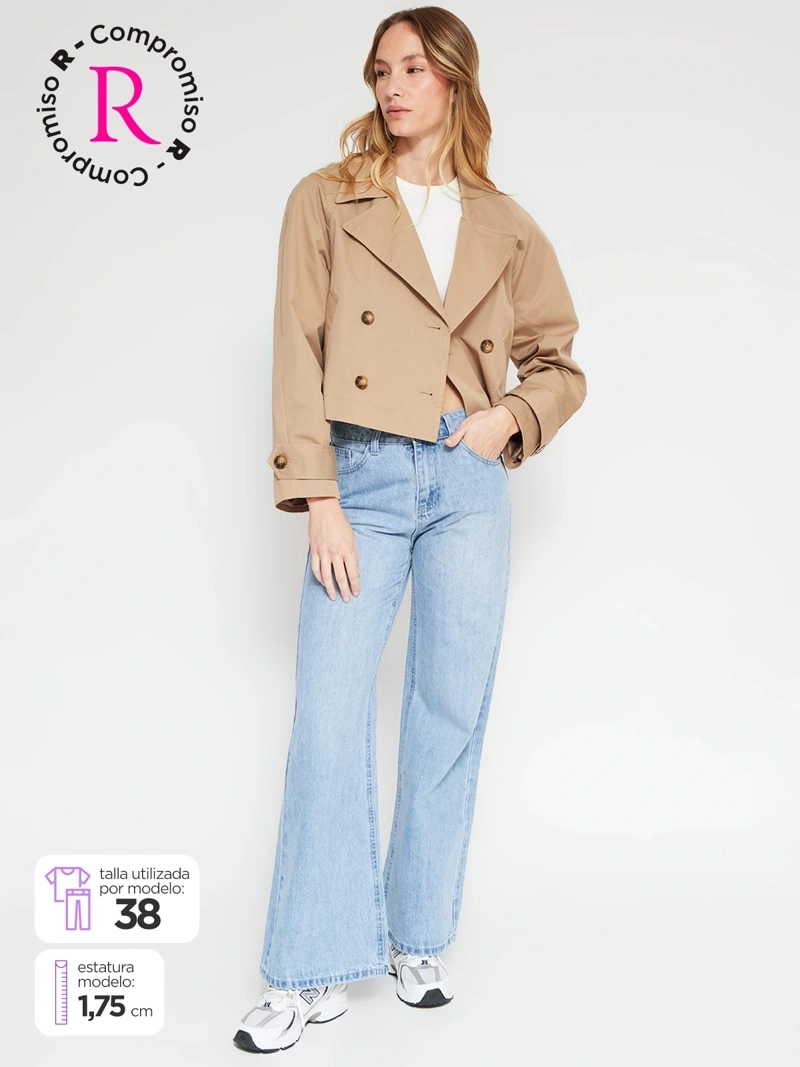 JEANS MUJER AEROPOSTALE ALGODÓN WIDE LEG - 1