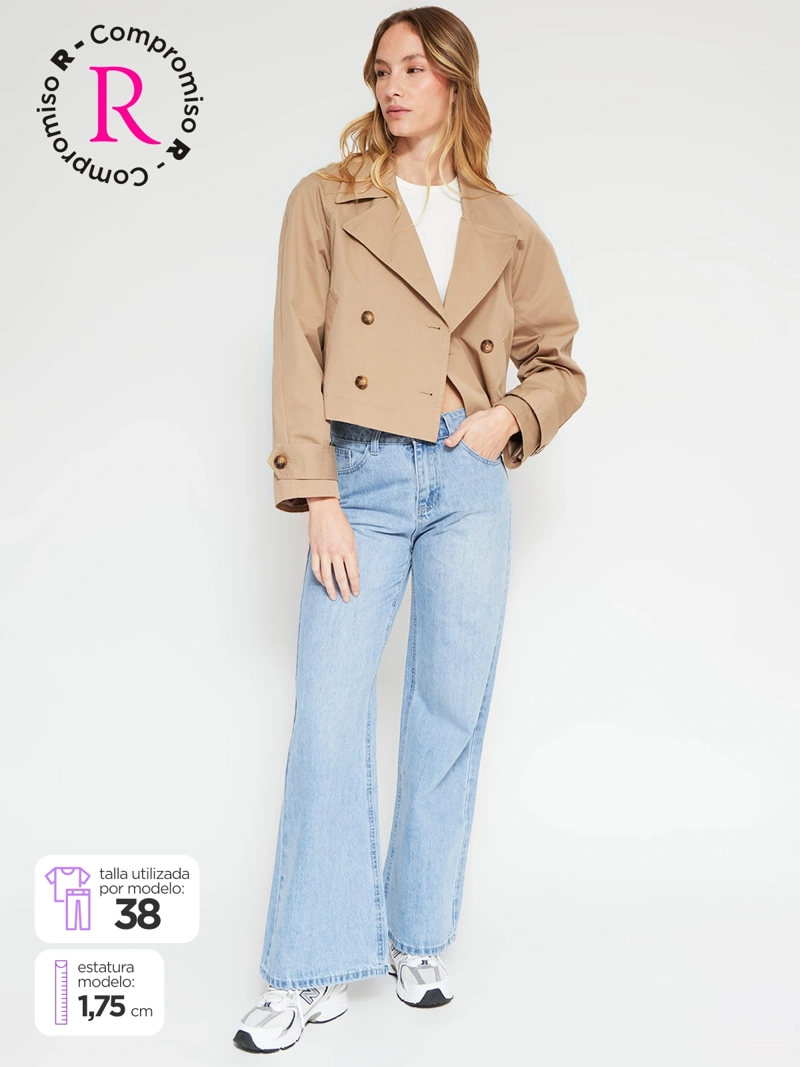 JEANS MUJER AEROPOSTALE ALGODÓN WIDE LEG
