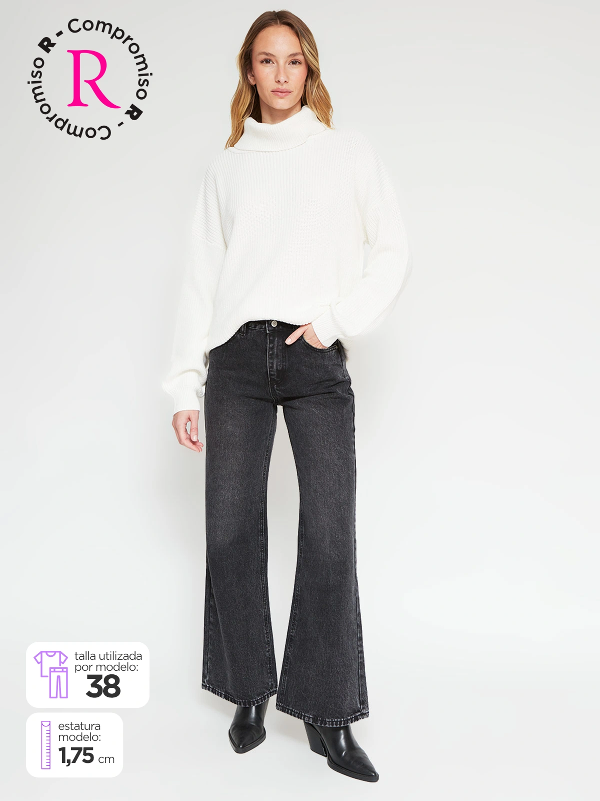 JEANS MUJER AEROPOSTALE ALGODÓN WIDE LEG - 1