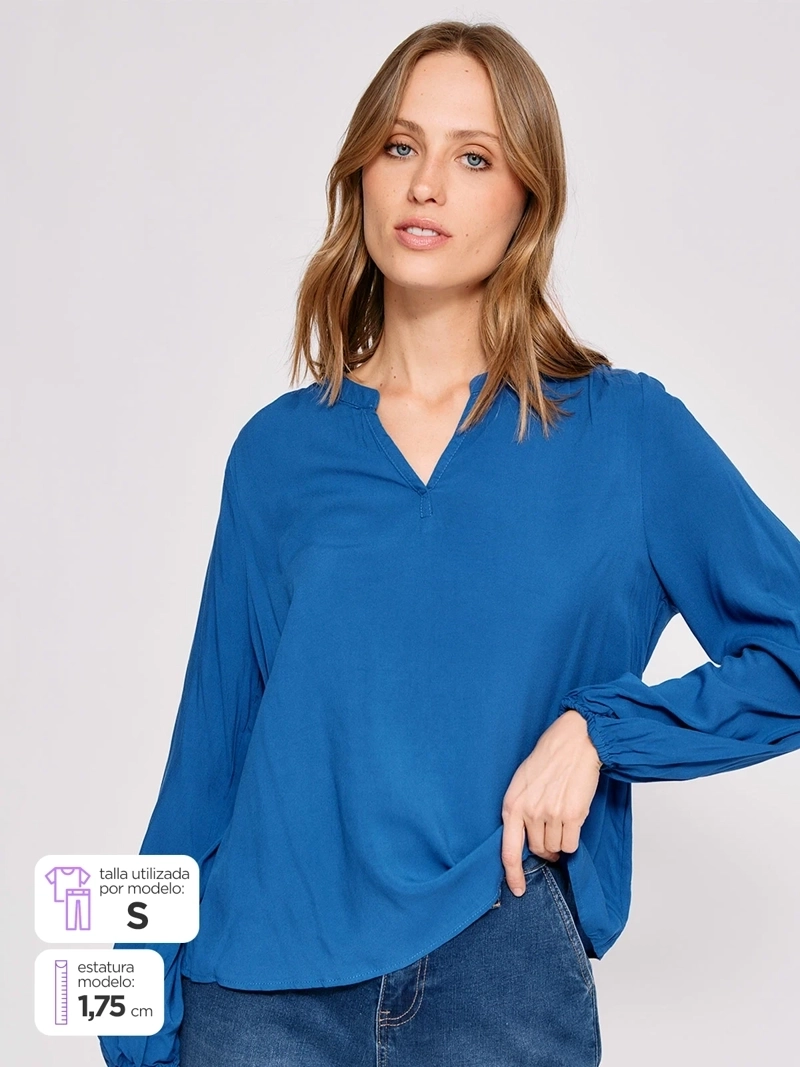 BLUSA MUJER AZIZ MANGA LARGA - 1
