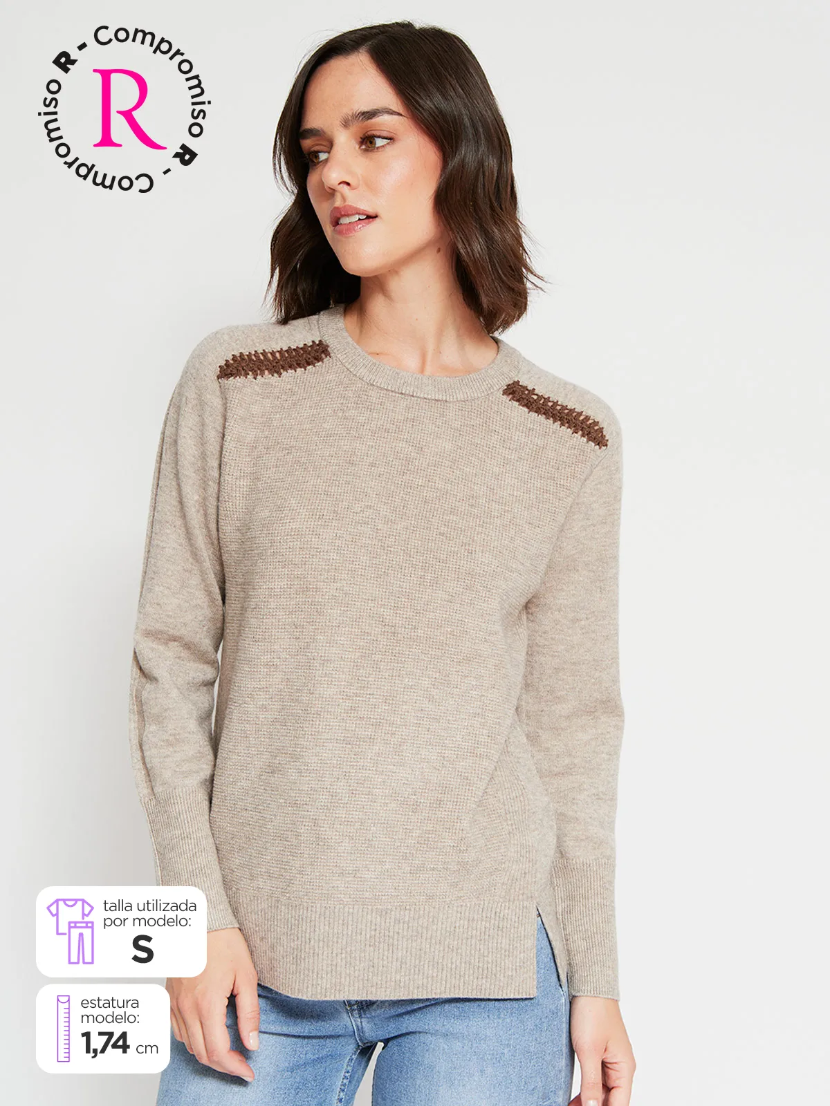 SWEATER MUJER TATIENNE CUELLO REDONDO - 1