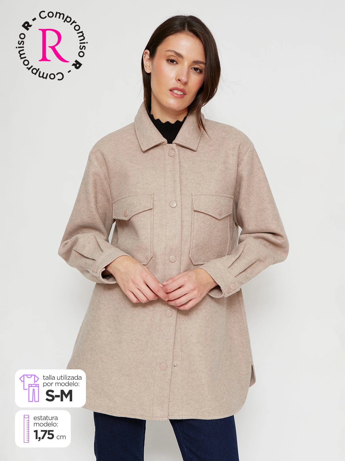 SOBRECAMISA MUJER AZIZ MANGA LARGA - 1