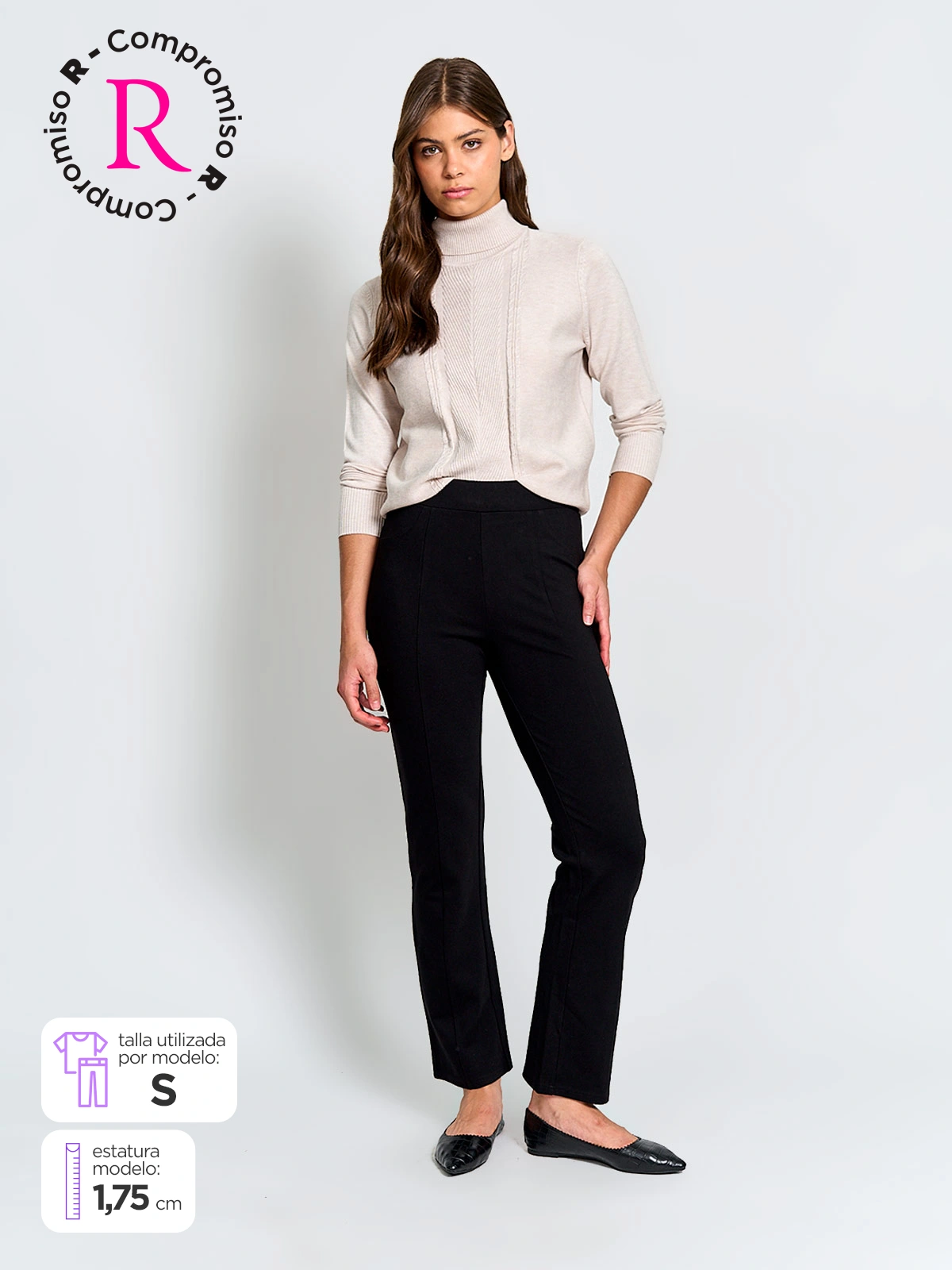 PANTALÓN MUJER AZIZ ELASTICADO - 1