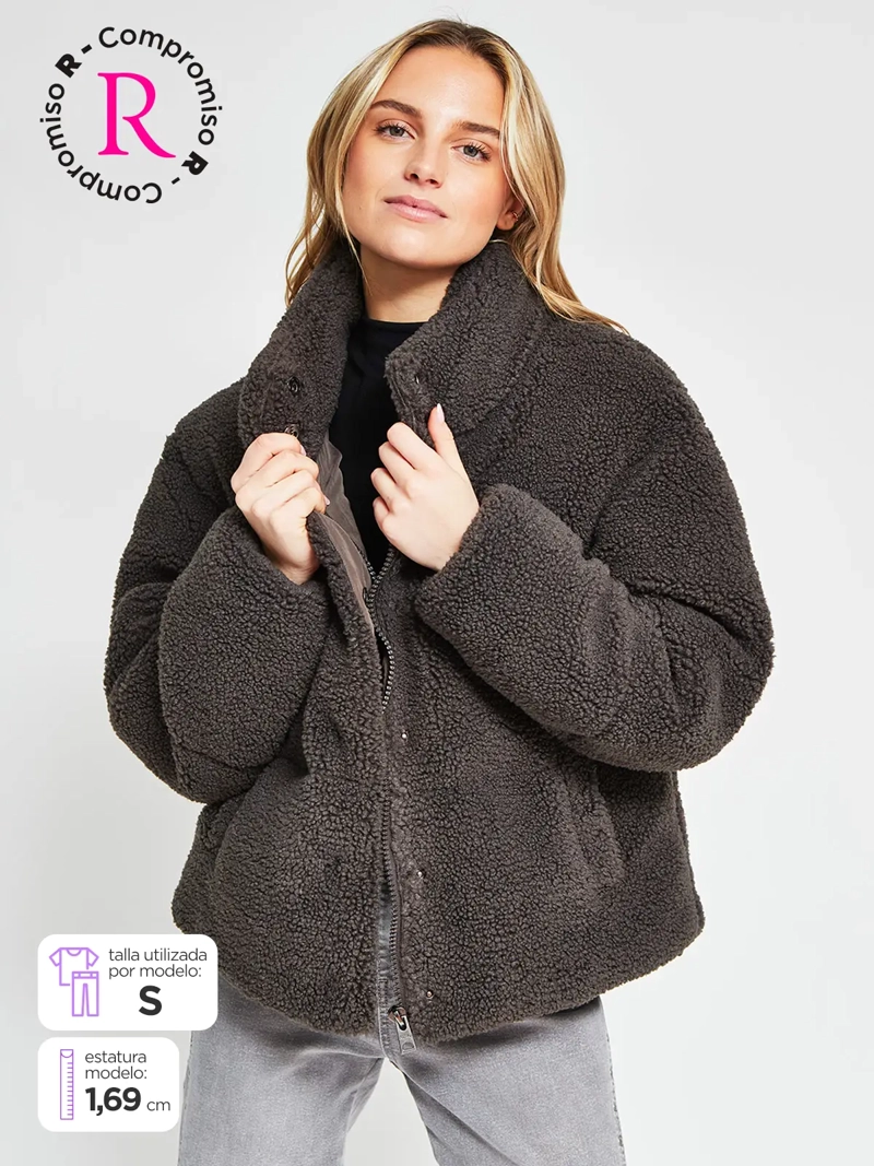 CHAQUETA MUJER AEROPOSTALE SHERPA PUFFA - 1