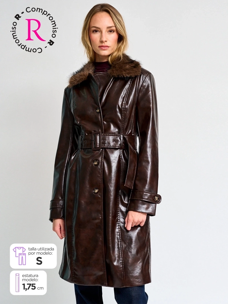 CHAQUETA MUJER MARQUIS TRENCH EFECTO PIEL - 2