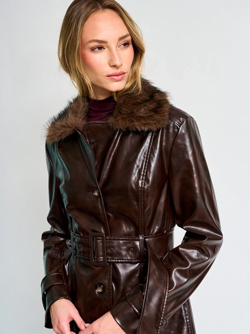 CHAQUETA MUJER MARQUIS TRENCH EFECTO PIEL - 4