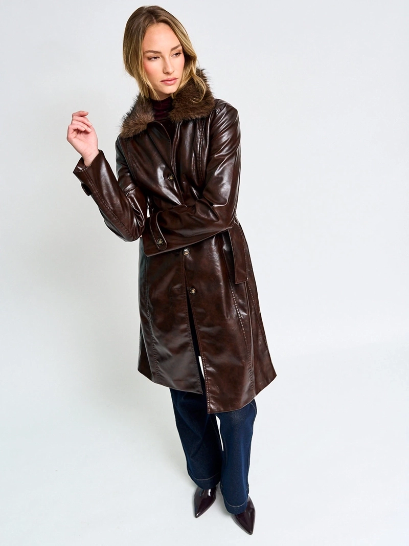 CHAQUETA MUJER MARQUIS TRENCH EFECTO PIEL - 5