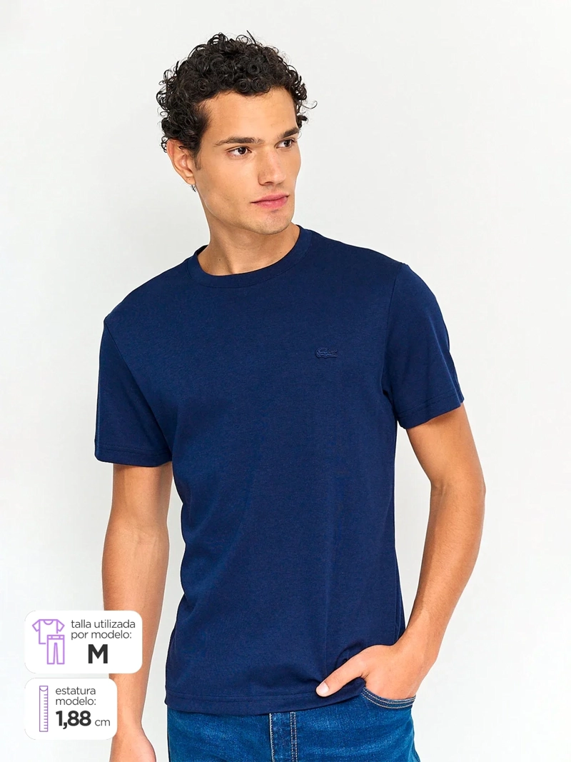 POLERA HOMBRE LACOSTE ALGODÓN MANGA CORTA - 1