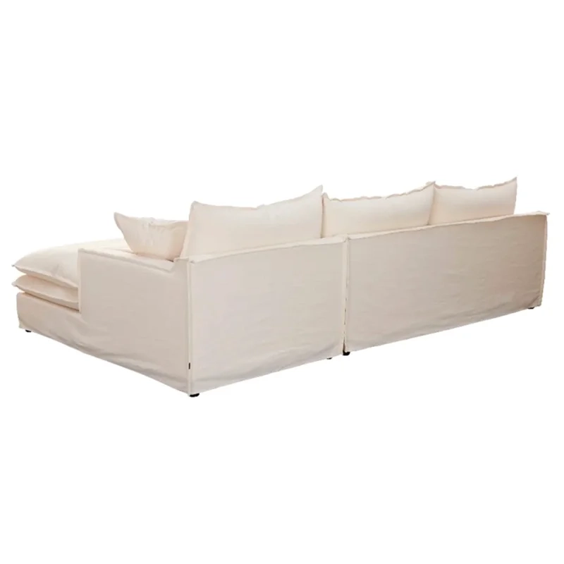 SOFÁ SECCIONAL DERECHO MAISON LINETT LILLE IVORY 4 CUERPOS LINO MARFIL - 4