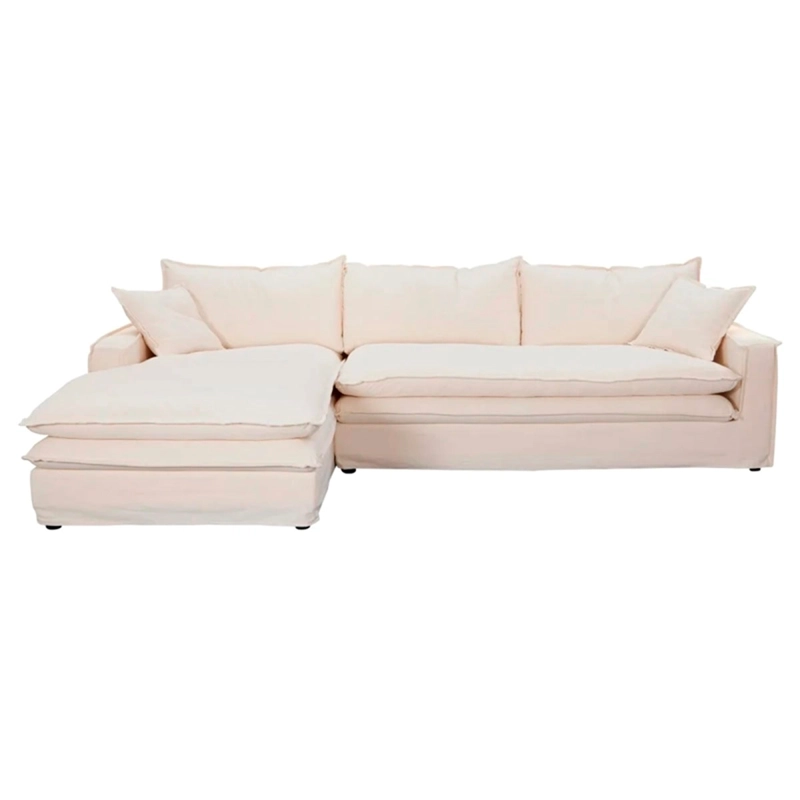 SOFÁ SECCIONAL IZQUIERDO MAISON LINETT LILLE IVORY 4 CUERPOS LINO MARFIL - 2