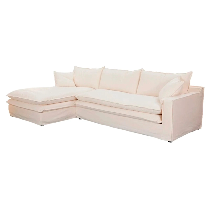 SOFÁ SECCIONAL IZQUIERDO MAISON LINETT LILLE IVORY 4 CUERPOS LINO MARFIL - 3