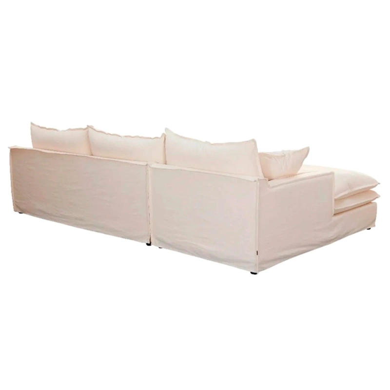 SOFÁ SECCIONAL IZQUIERDO MAISON LINETT LILLE IVORY 4 CUERPOS LINO MARFIL - 4