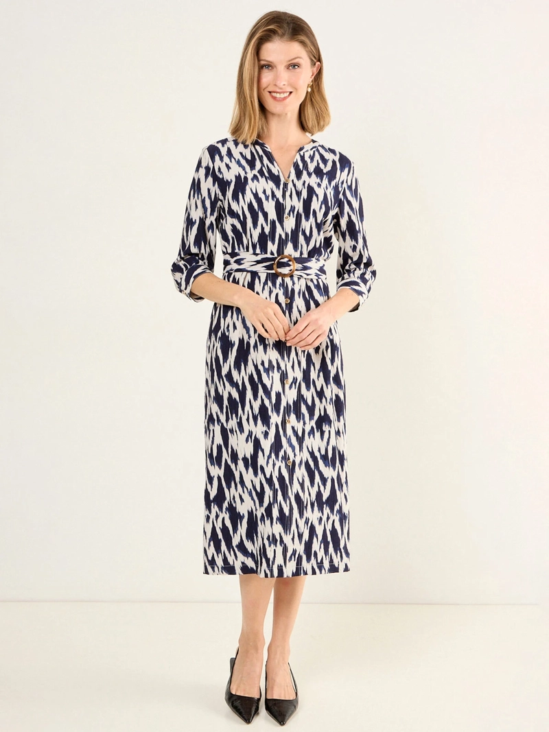 VESTIDO MUJER MA GRIFFE ESTAMPADO CAMISERO - 1