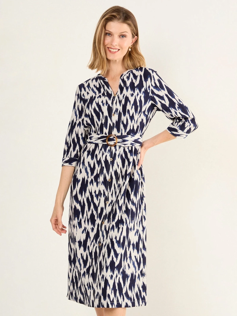 VESTIDO MUJER MA GRIFFE ESTAMPADO CAMISERO - 3