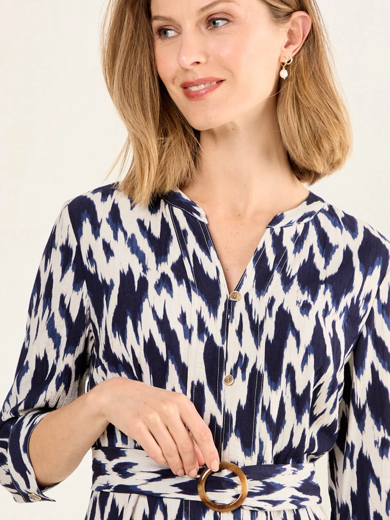 VESTIDO MUJER MA GRIFFE ESTAMPADO CAMISERO - 5