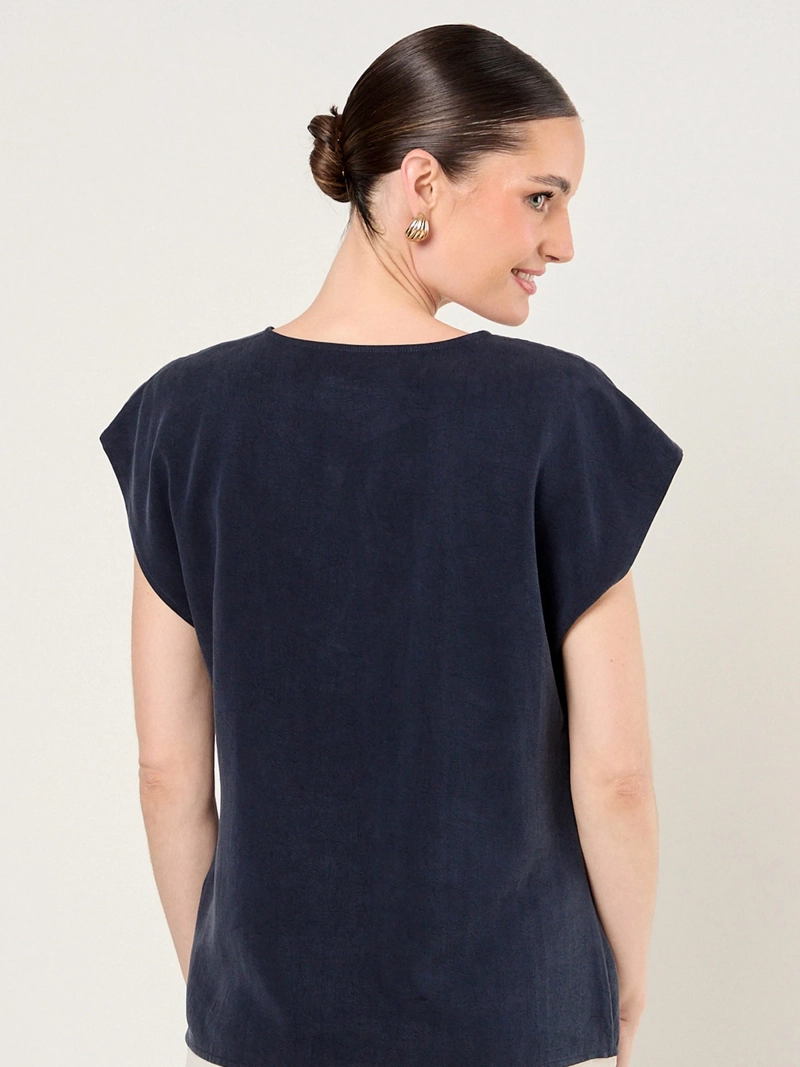 BLUSA MUJER MA GRIFFE ESCOTE EN V BOTONES - 4
