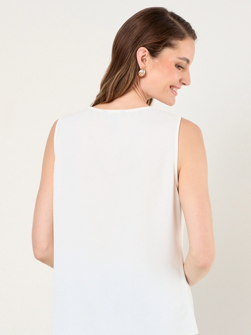 BLUSA MUJER MA GRIFFE ESCOTE EN V SIN MANGAS - 4
