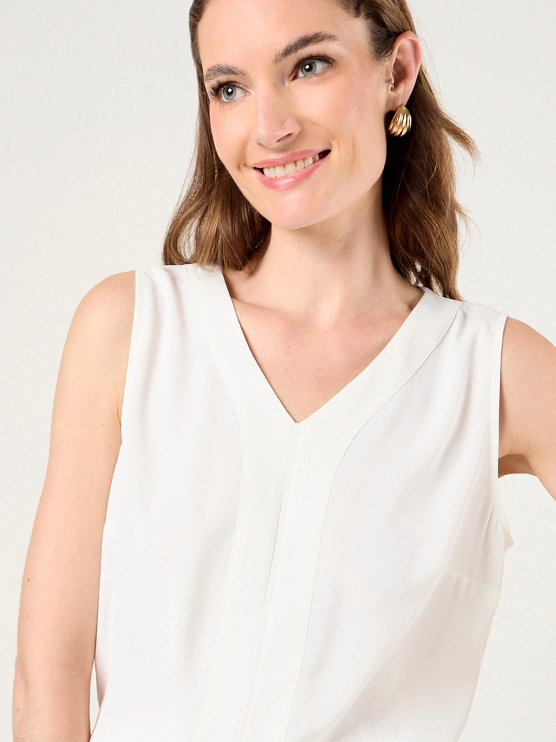 BLUSA MUJER MA GRIFFE ESCOTE EN V SIN MANGAS - 5