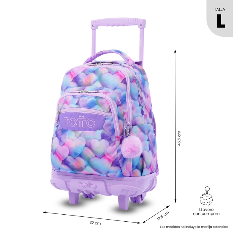 MOCHILA CON RUEDAS TOTTO RENGLON MORADO - 3