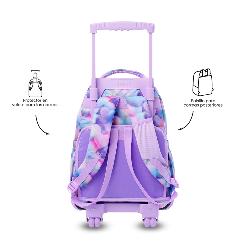 MOCHILA CON RUEDAS TOTTO RENGLON MORADO - 4