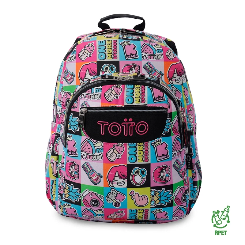MOCHILA TOTTO ACUARELA ROSADO - 2